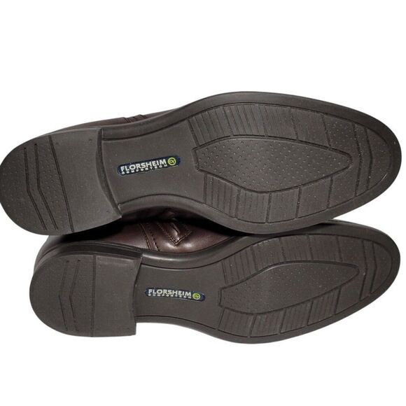 Florsheim Midtown Boot Zip Plain Toe Mens Size 11 D Brown Genuine Leather NEW - Picture 8 of 16